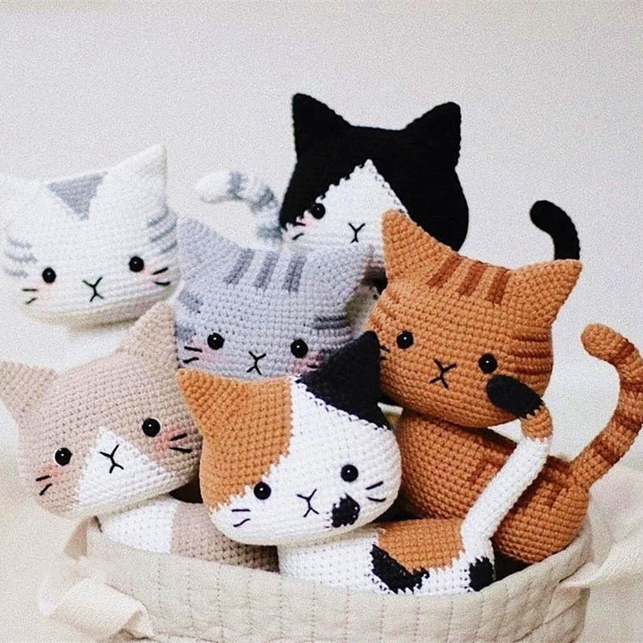 Yarn Crochet Cute Little Cat Material Bag