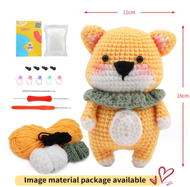 Crochet Material Package – Handmade Doll DIY Knitted Crochet Kit 🧶🐾