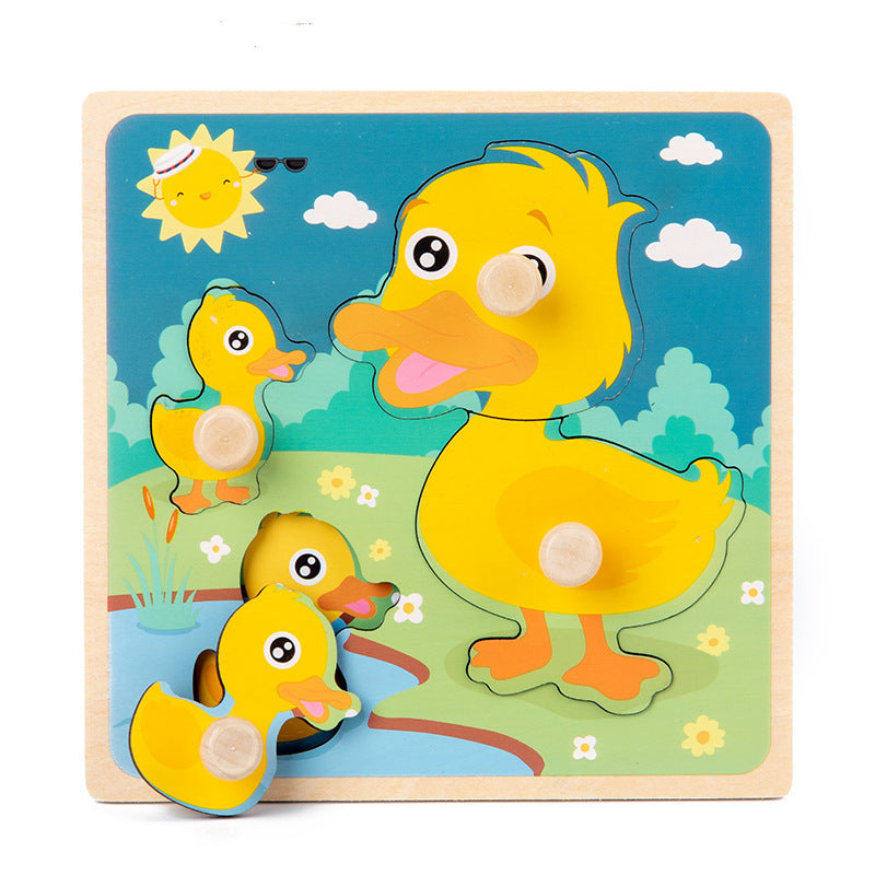 ZYL01 Wooden Cartoon 3D Puzzle Toys