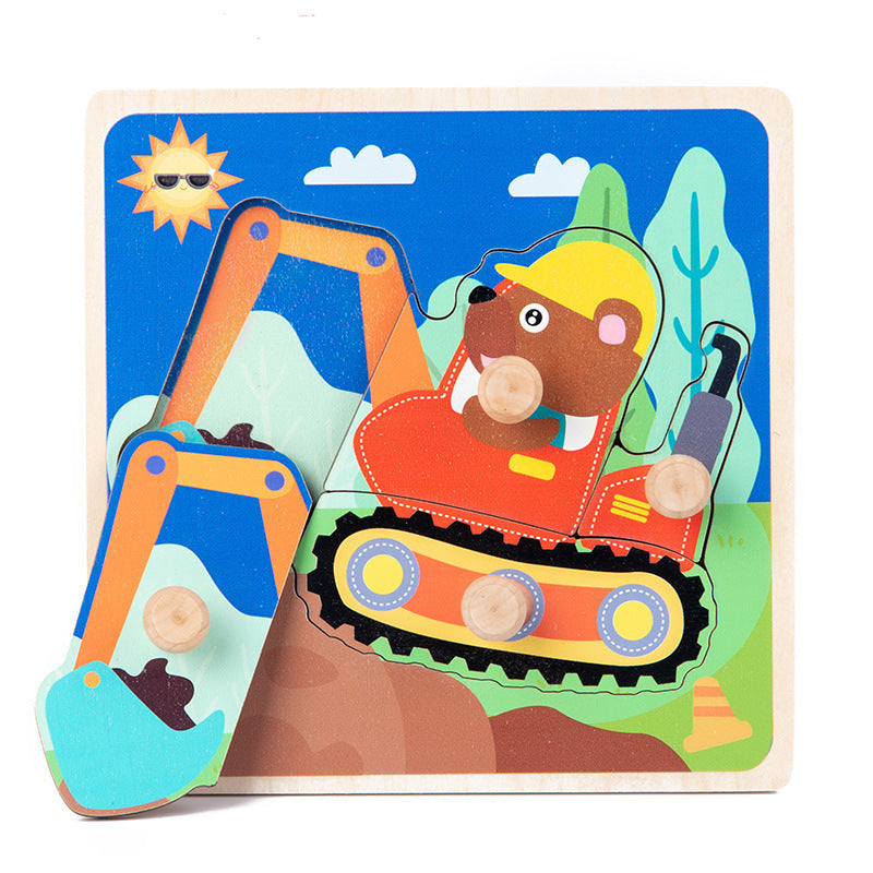 ZYL01 Wooden Cartoon 3D Puzzle Toys