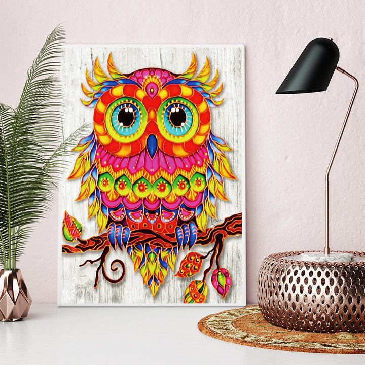 Diamond painting owl DIY