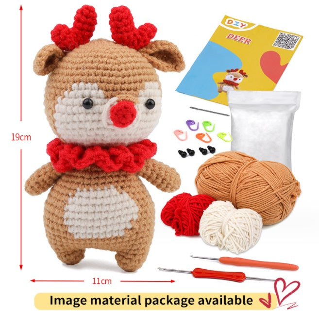 Crochet Material Package – Handmade Doll DIY Knitted Crochet Kit 🧶🐾