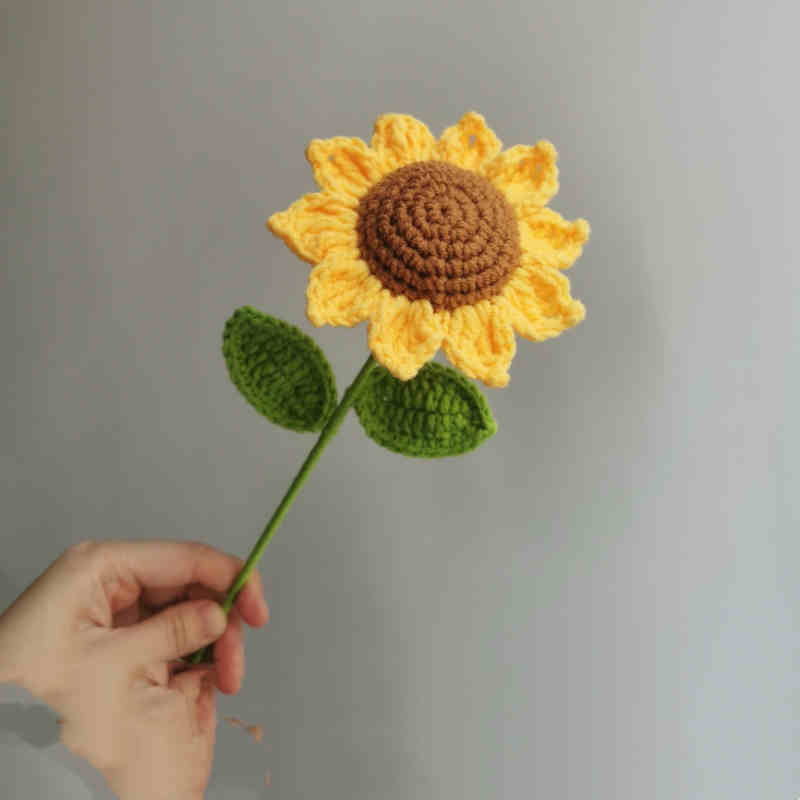 Sunflower Handmade Diy Knitting Crochet Material Bag
