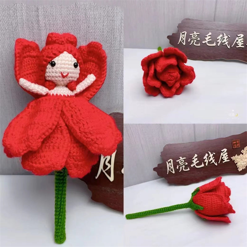 Home Fashion Simple Wool Crochet Decorative Bouquet