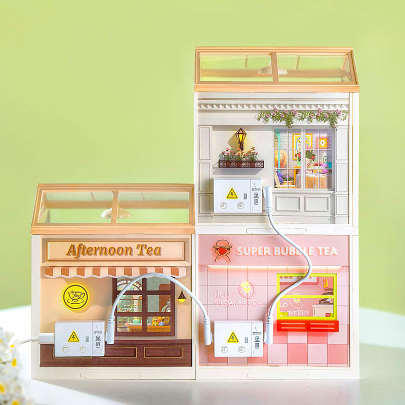 ROBOTIME Blooming Tea Garden Miniature House – DIY Wooden Kit