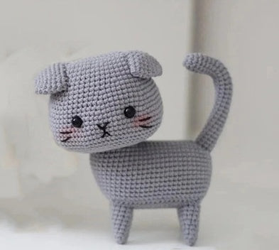 Yarn Crochet Cute Little Cat Material Bag