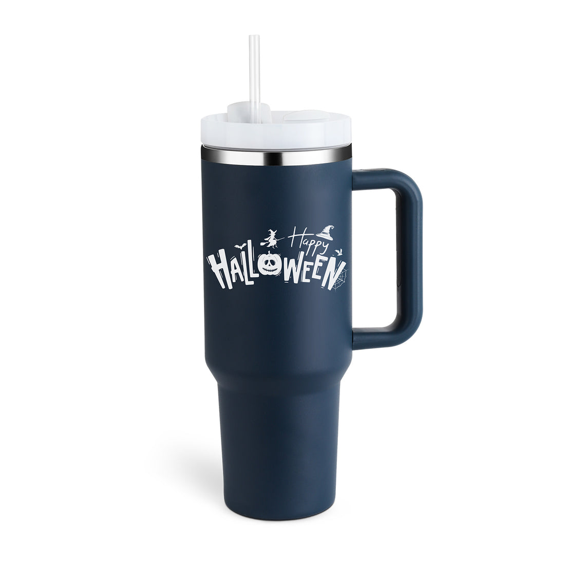 40 Oz Insulated Tumbler with Handle, Straw, & Lid