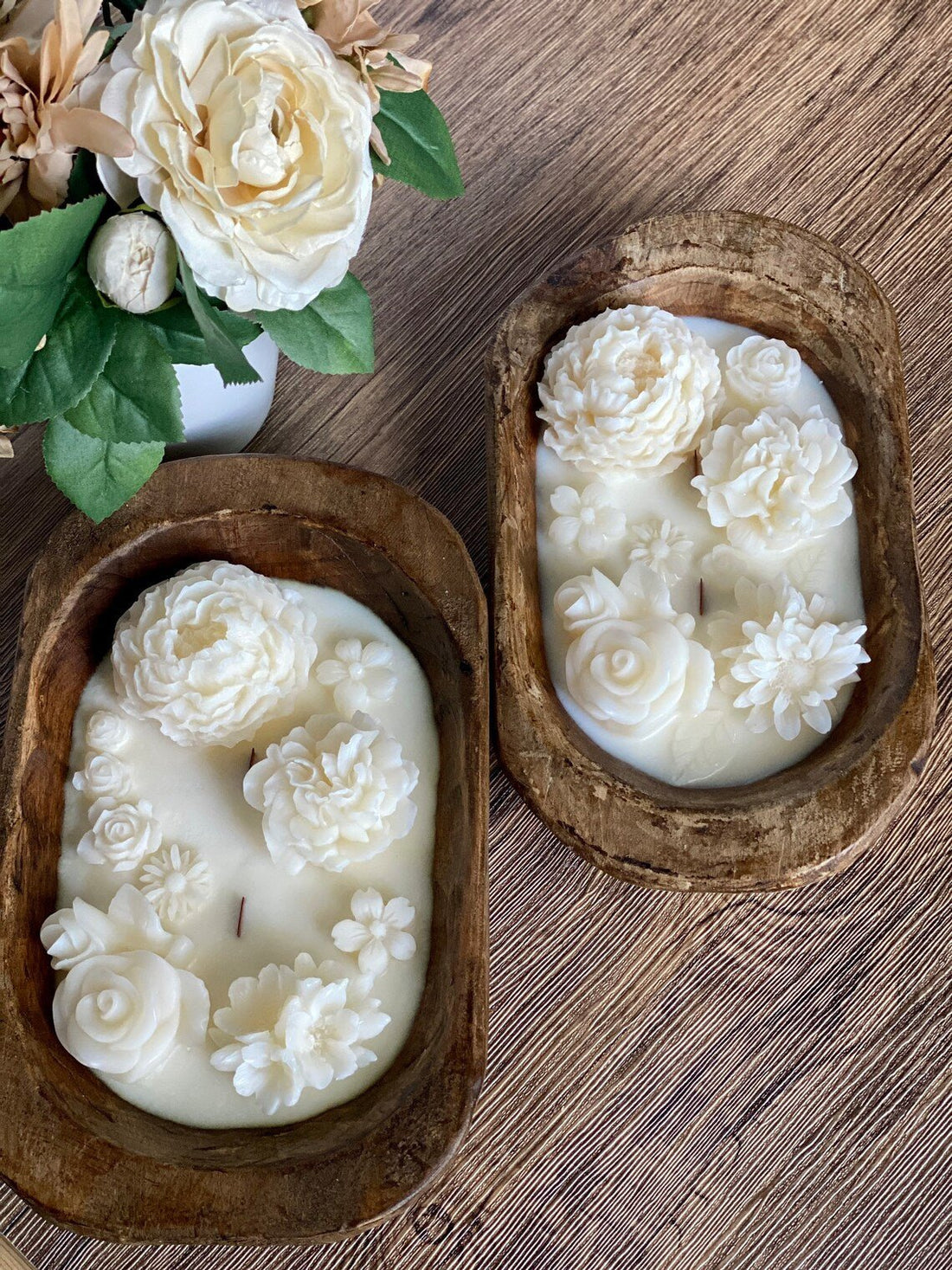 Botanical Garden Scented Dough Bowl Candle | Handcrafted Soy Wax Candle 🌸