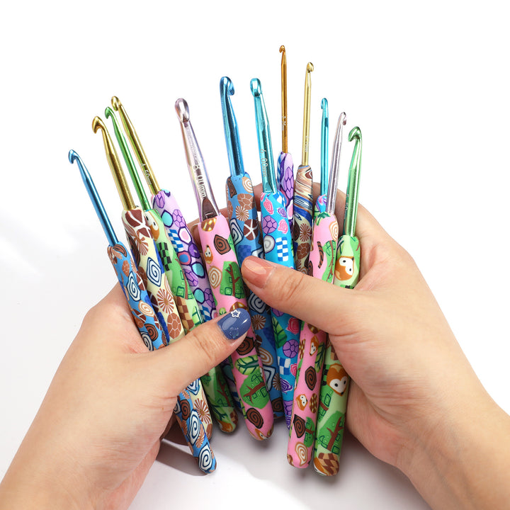 Color Printed Alumina Crochet Hook Set