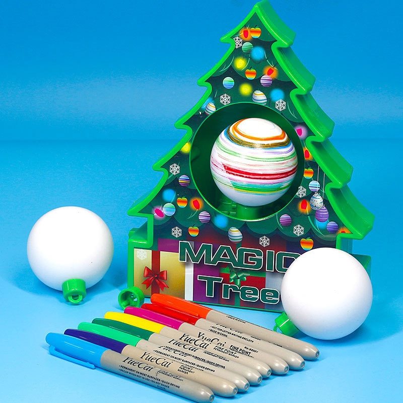 DIY Electric Christmas Tree – Handmade Painted Ball Toy