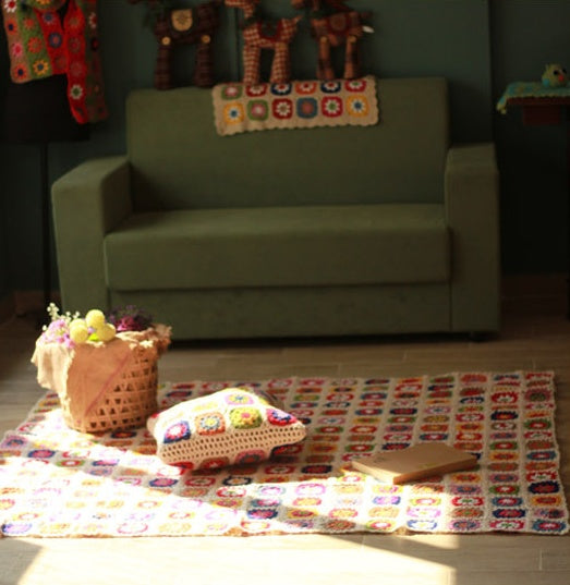 Fashion Personality Handmade Crochet Pastoral Line Blanket