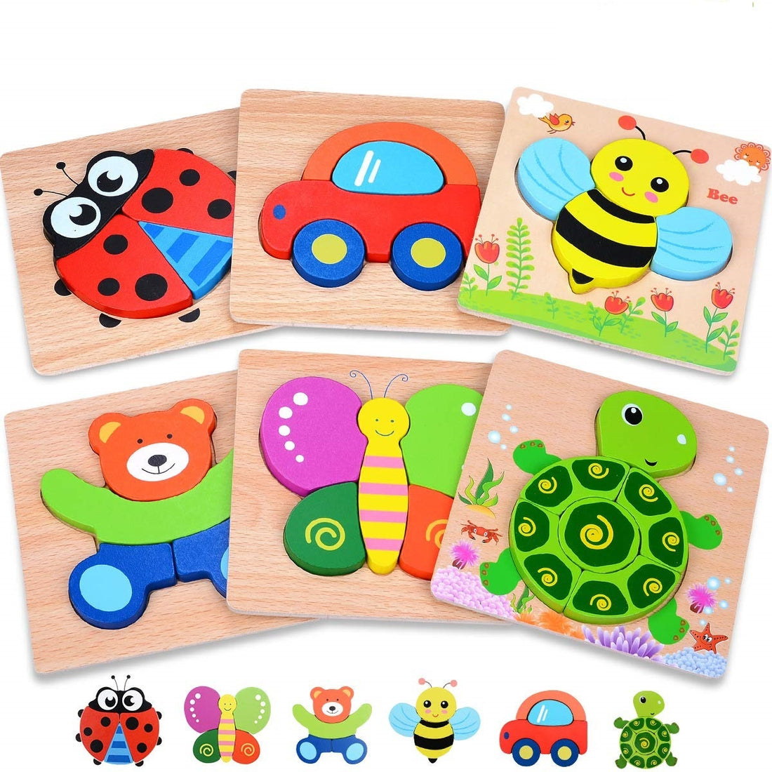 ZYL01 Wooden Cartoon 3D Puzzle Toys