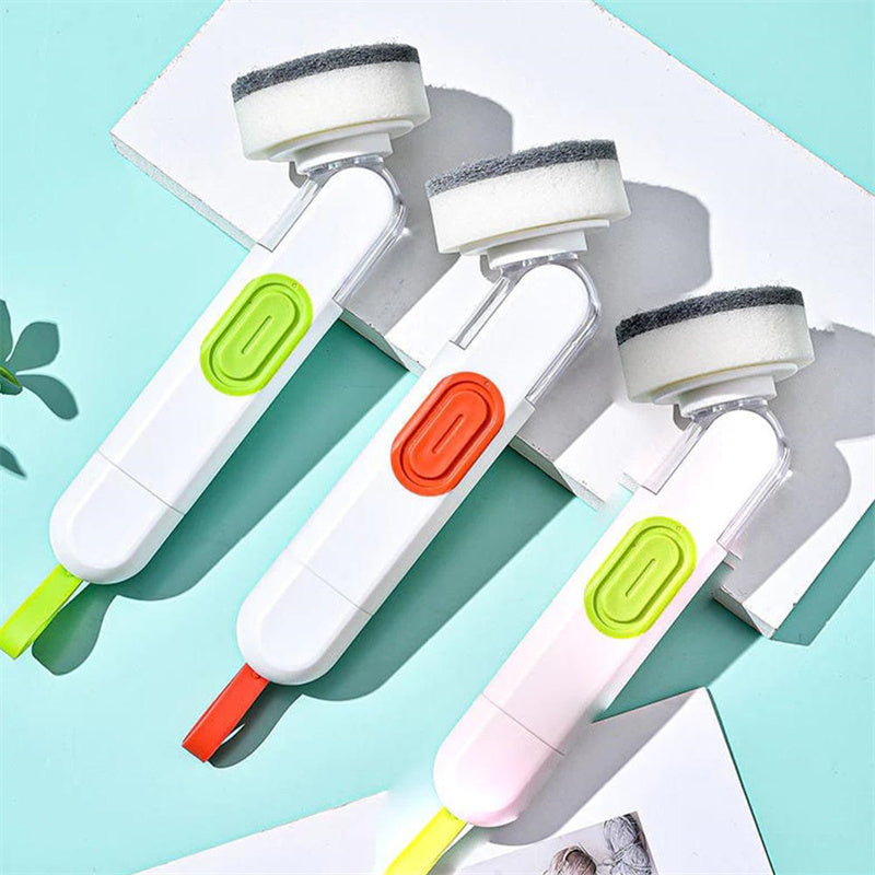 Multi-Functional Long-Handle Liquid-Filled Cleaning Brush