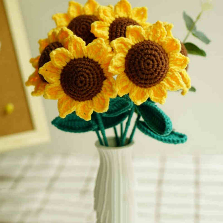 Sunflower Handmade Diy Knitting Crochet Material Bag