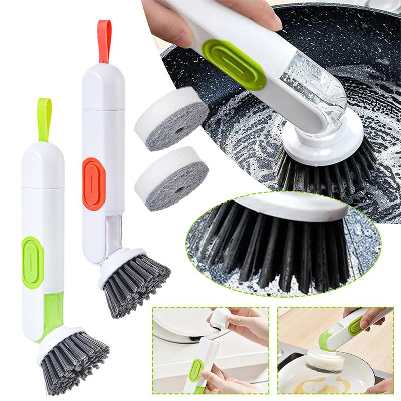 Multi-Functional Long-Handle Liquid-Filled Cleaning Brush