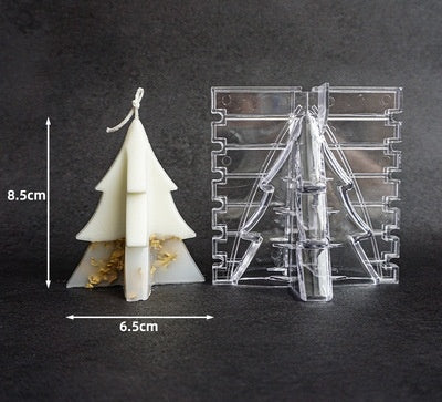 Arts And More acrylic candle mold for making tree-shaped candles with 8.5 cm height and 6.5 cm width