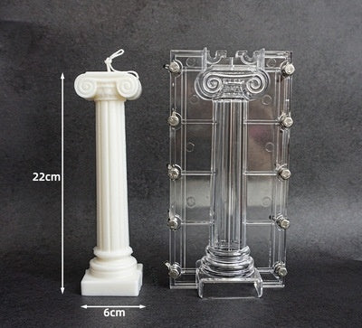 Arts And More Acrylic Candle Mold for making 22cm tall decorative column candles