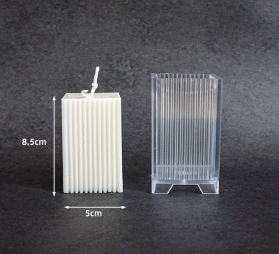 Arts And More clear Acrylic Candle Mold with grid pattern rectangular shape for DIY candles