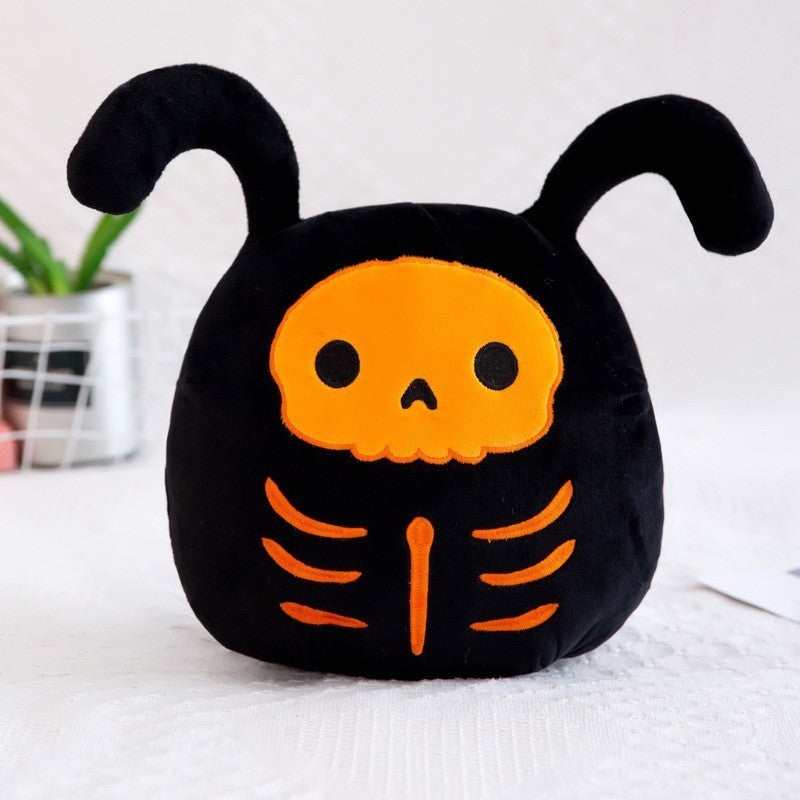 Kids DIY Kit Animal Plush Pillow with black and orange skeleton design and soft fabric by Arts And More