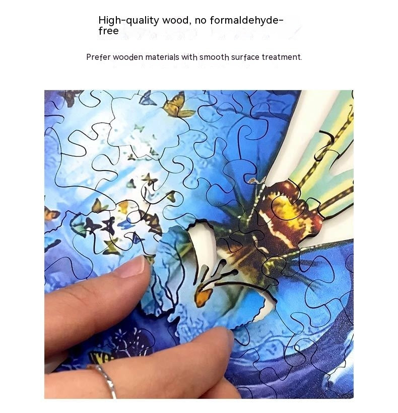 Hand assembling Animal Wooden Puzzle made of high-quality formaldehyde-free wood with smooth surface