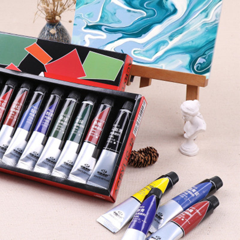 Arts And More Fluid Painting Water Shadow Painting Tools set with acrylic paints and abstract canvas art