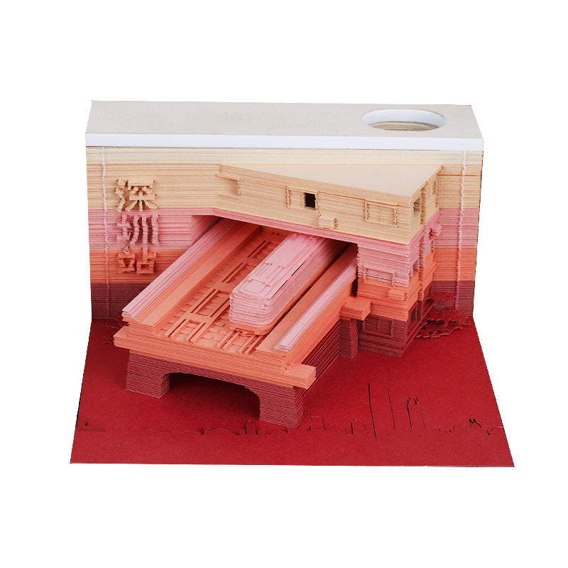 New Marriage Tree 3D Memo Pad Creative Three-dimensional Memo Pad Paper Sculpture Model 3D Memo Pad