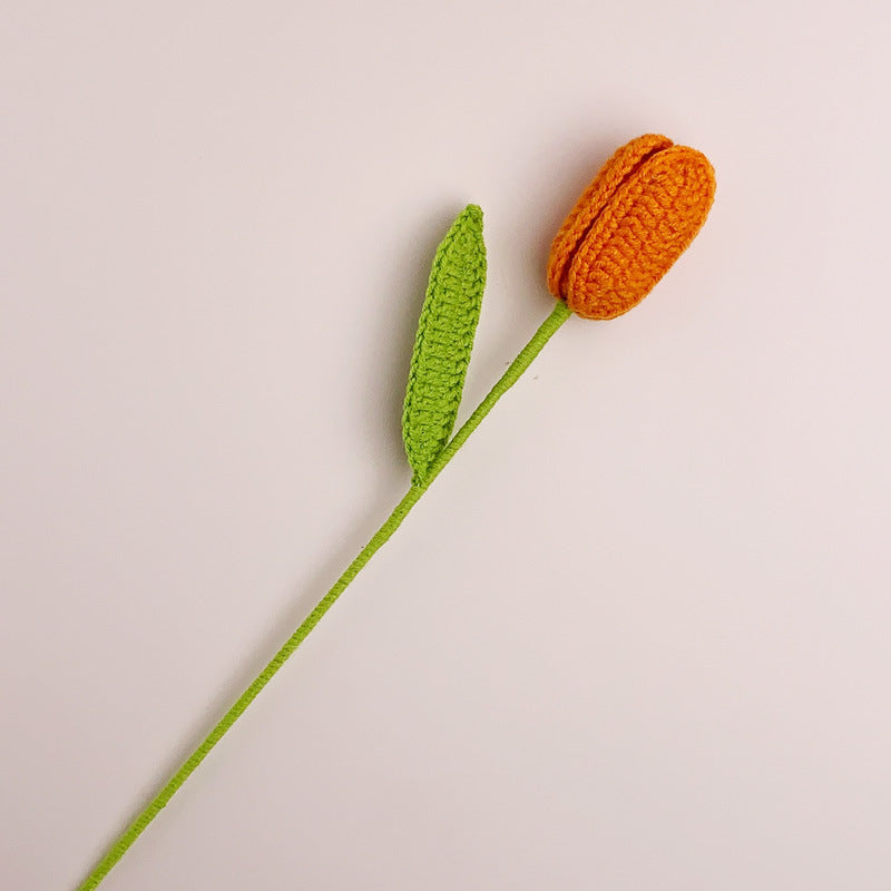 Hand Crochet Tulip Immortal Flower – Elegant Floral Decoration 🌷✨