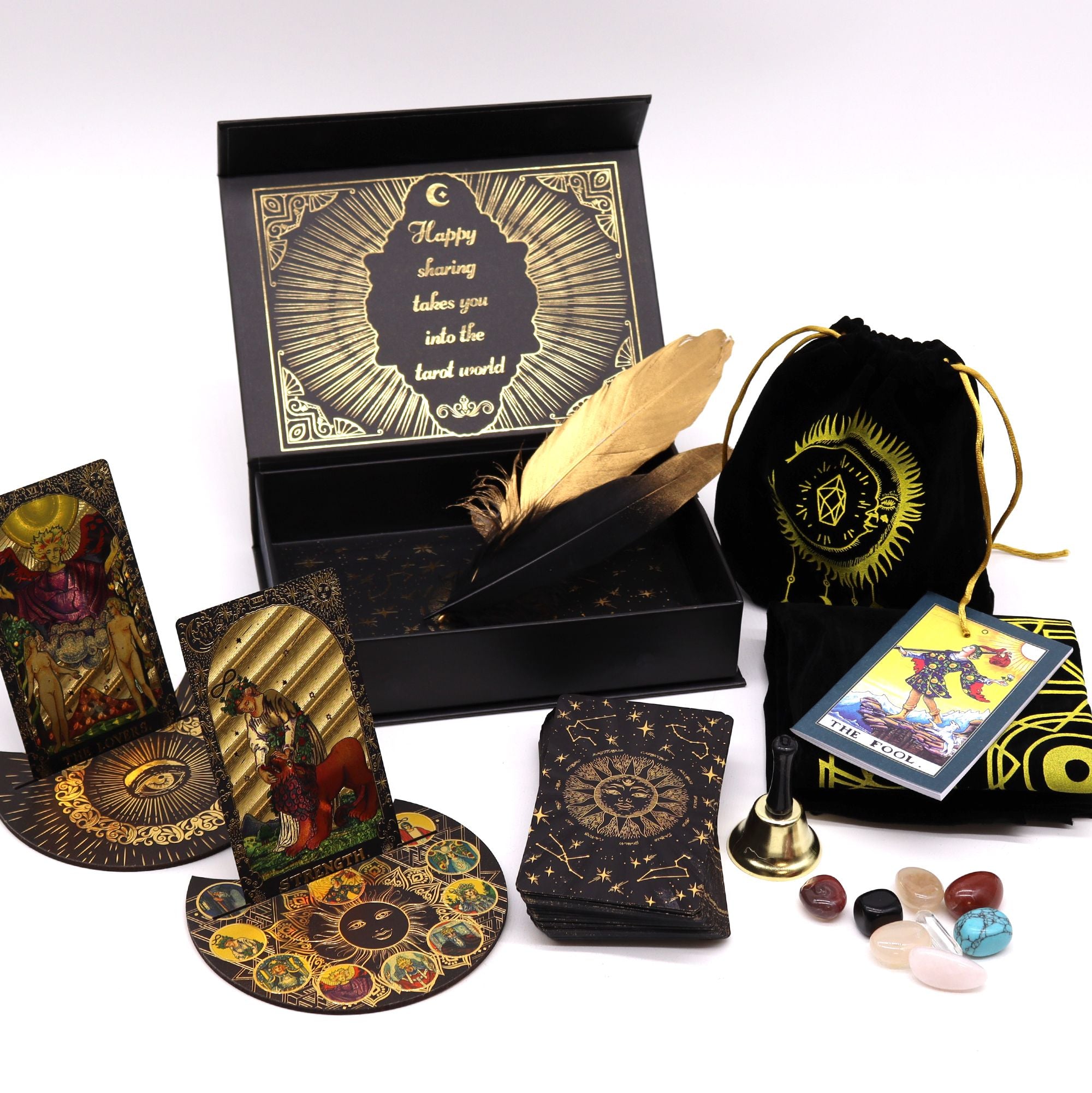 Gold Foil Tarot Gift Set — Let the Magic Begin — detail view 2