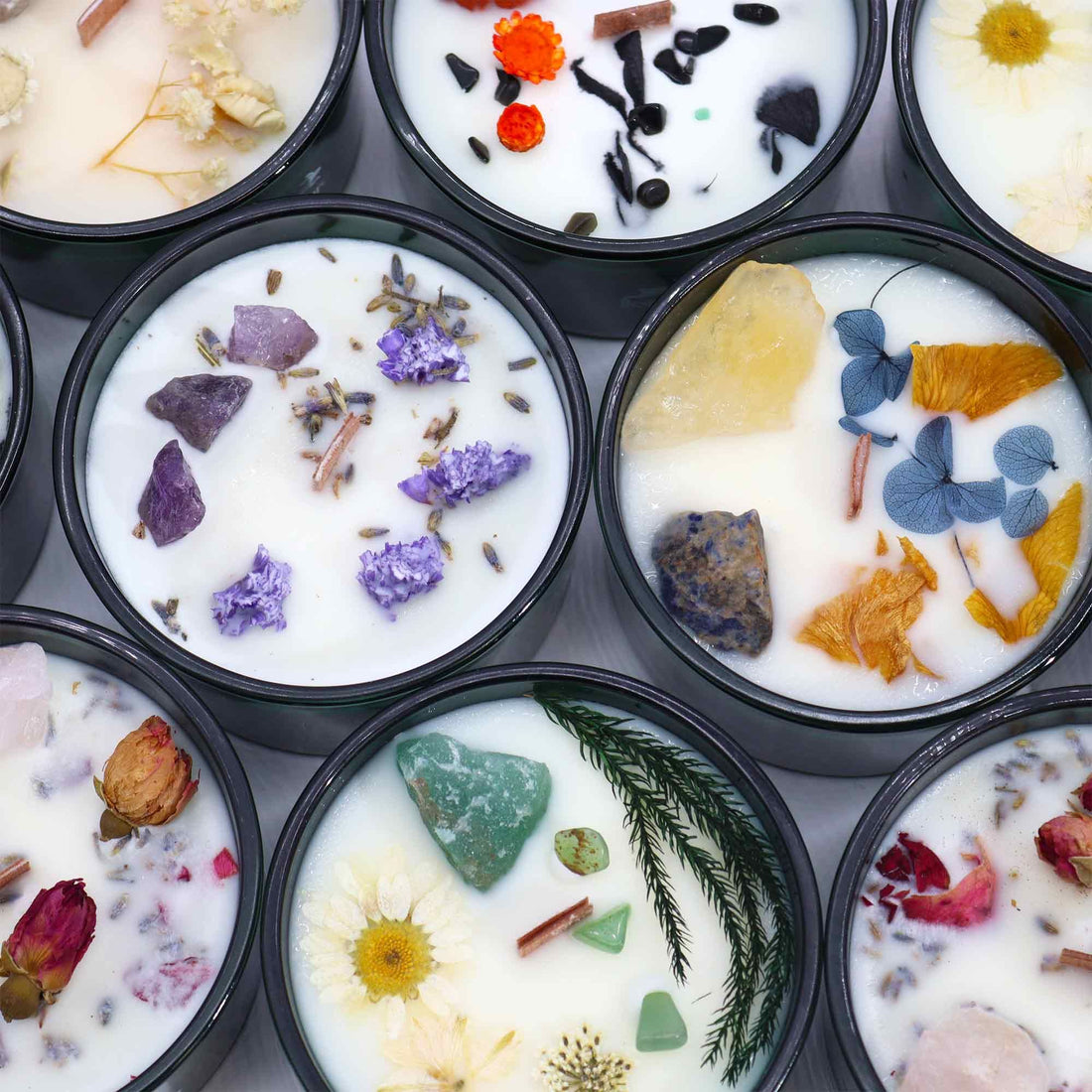 Hop Hare Crystal Flower Candle — The Moon — detail view 7