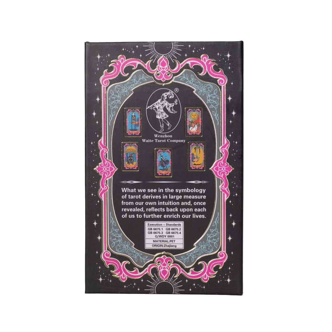 Gold foil tarot card set with guidebook and box