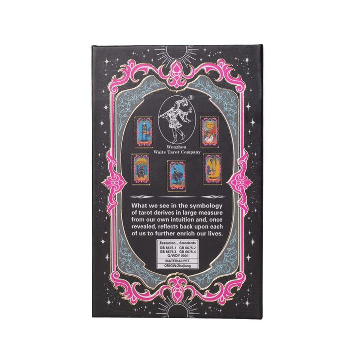 Gold foil tarot card set with guidebook and box