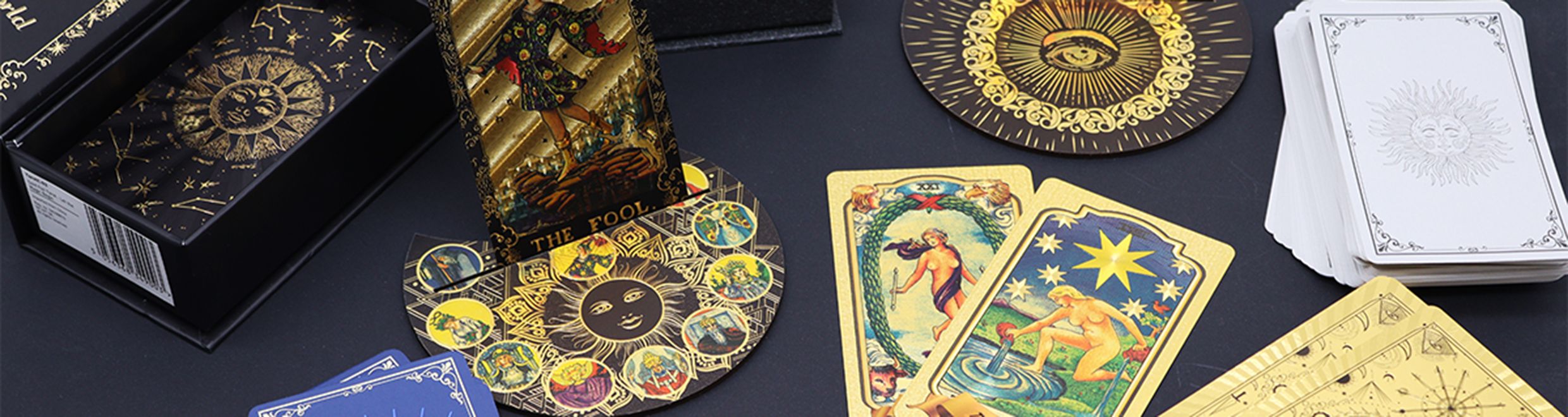 Pink Ruby Foil Tarot Gift Box Set with Guidebook — detail view 7