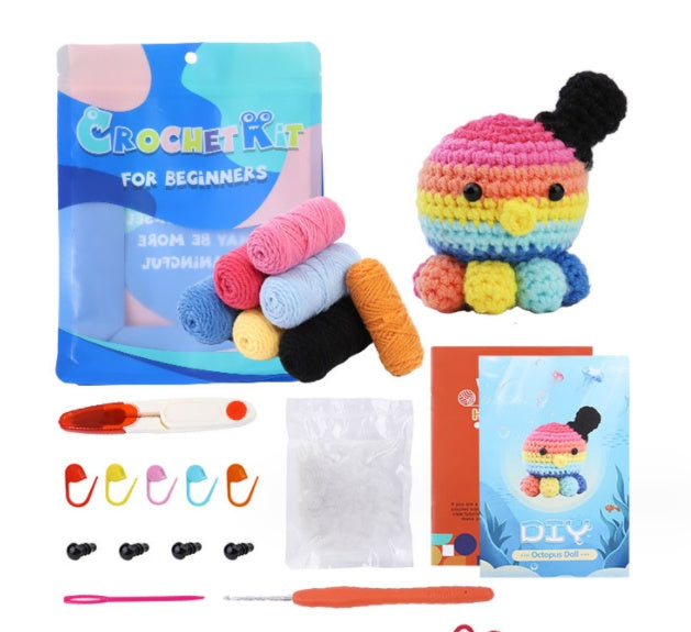 Crochet Material Package – Handmade Doll DIY Knitted Crochet Kit 🧶🐾