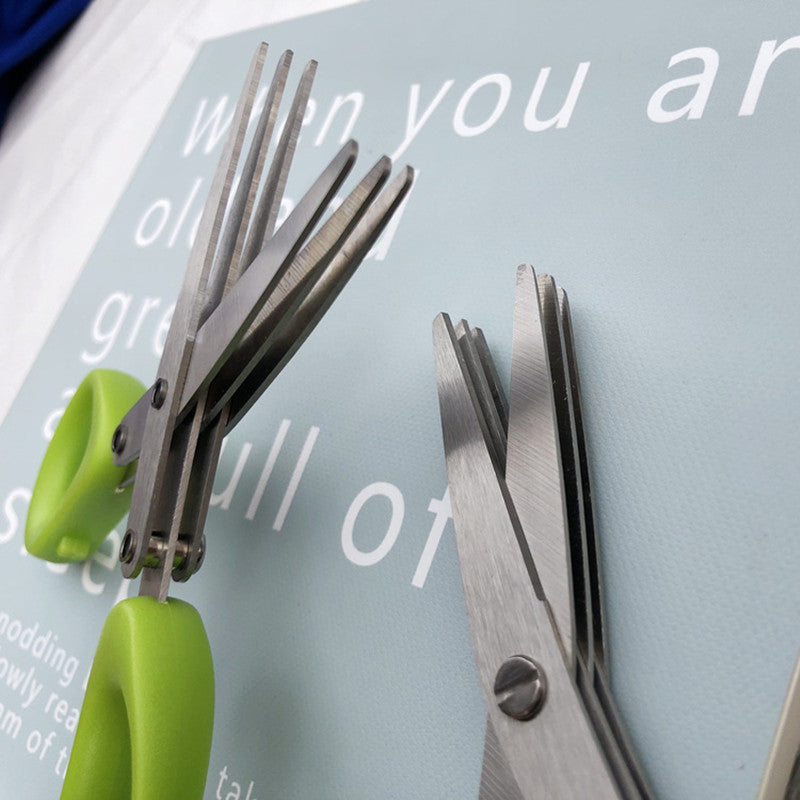 Multi-functional Multi-layer Green Onion Scissors