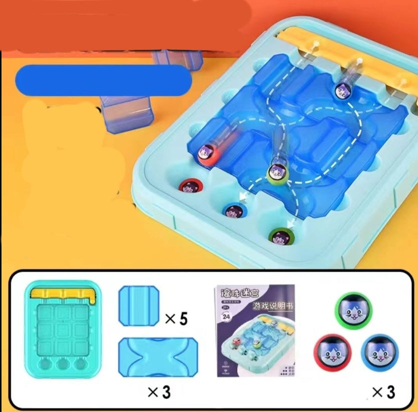 Arts And More Beads Brainstorming Game arts and crafts kit with blue game board and colorful beads