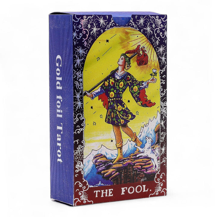 Blue Foil Mandala Tarot Card set with vibrant illustrations for intuitive readings