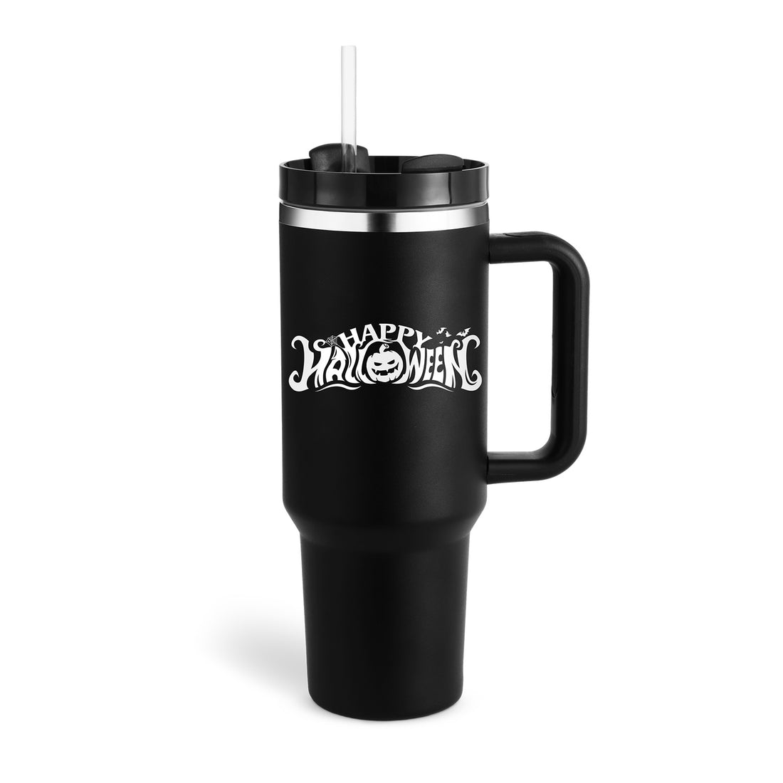 40 Oz Insulated Tumbler with Handle, Straw, & Lid