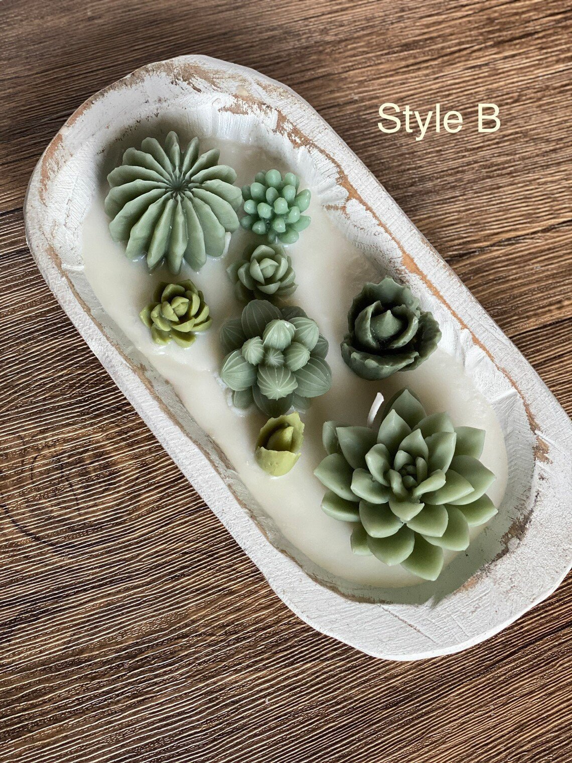 Cactus Garden Candle in a decorative holder with green succulent designs for stylish home decor