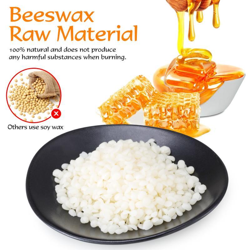 Beeswax raw material for candle making set, 100% natural and safe for burning without harmful substances