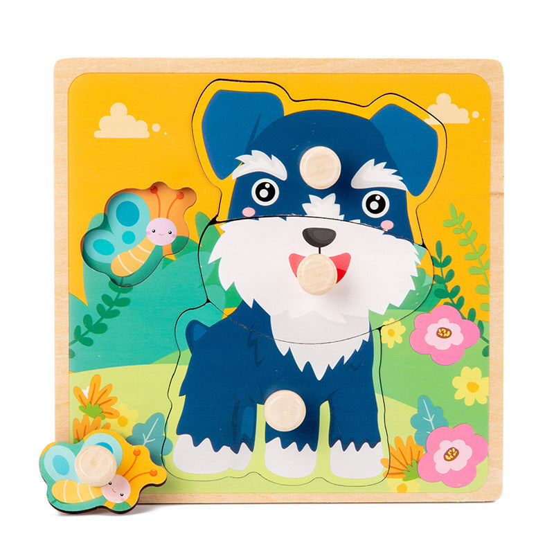 Arts And More Kids DIY Kits Cartoon 3D Puzzle featuring a blue dog with butterfly pieces