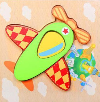 Colorful cartoon airplane from Arts And More Kids DIY Kits featuring a Cartoon 3D Puzzle design