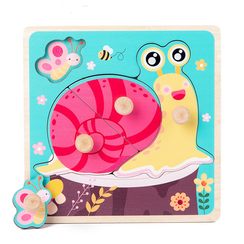Arts And More kids DIY kit with colorful Cartoon 3D Puzzle featuring a snail and butterflies