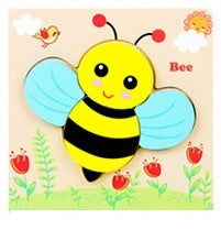 Arts And More kids DIY kit featuring a colorful bee cartoon 3D puzzle with flowers and birds