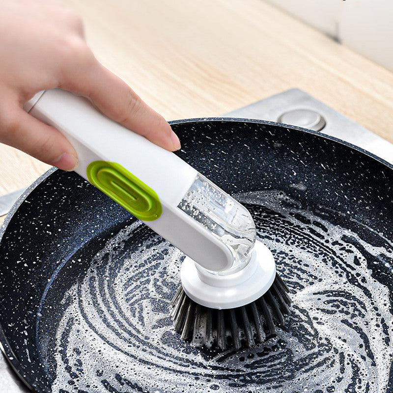 Multi-Functional Long-Handle Liquid-Filled Cleaning Brush