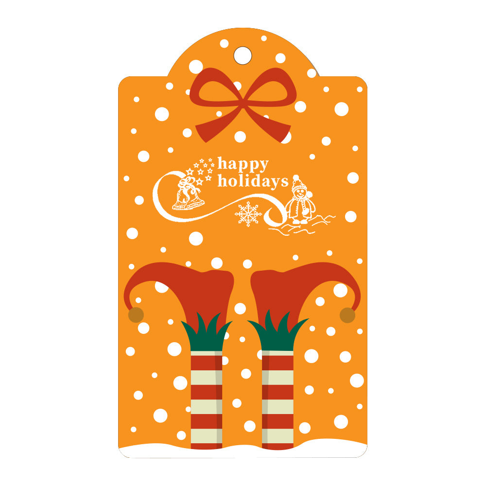 Vibrant Christmas Decor Pendants with festive elf design and cheerful holiday greetings