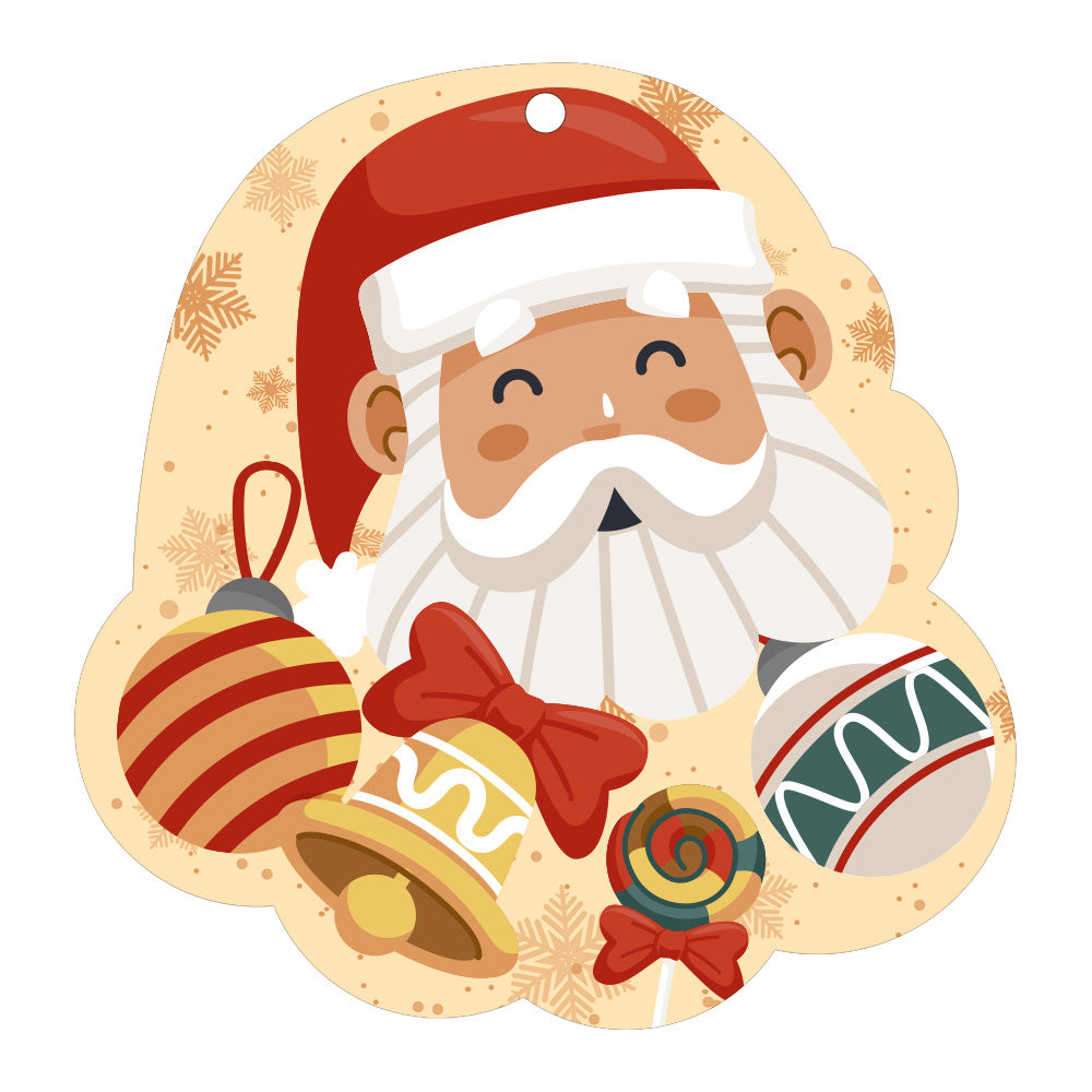 Colorful Christmas Decor Pendants featuring Santa Claus and festive ornaments for holiday decorating