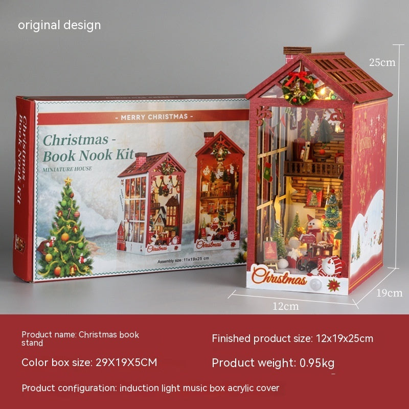 Arts And More Christmas Luminous Decoration Miniature House DIY Kit with festive elements for holiday decor