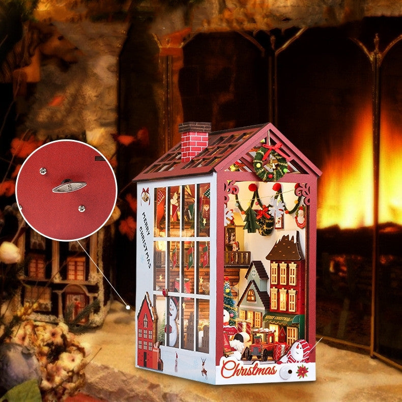Christmas Luminous Decoration Miniature House Craft Kit with intricate details for holiday decorating