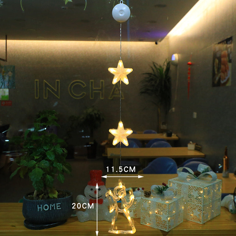 Christmas Star Hanging Lamp featuring luminous stars and angel design for festive home decor