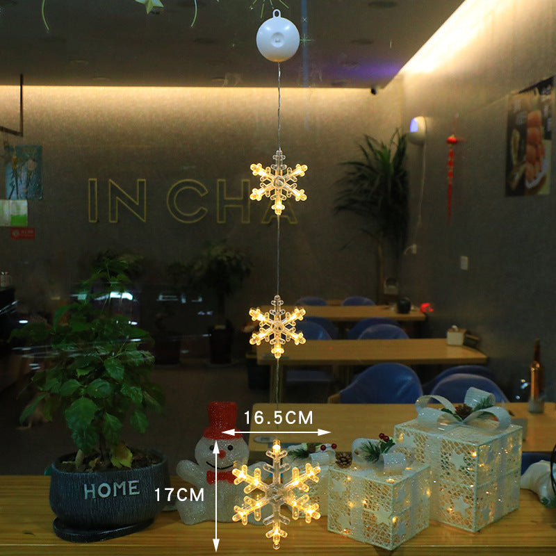 Christmas Star Hanging Lamp with Snowflake Design for Festive Home Decor
